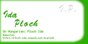 ida ploch business card